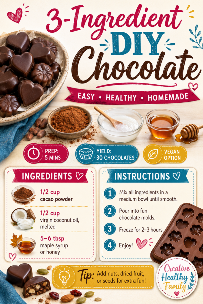 diy chocolate recipe card
